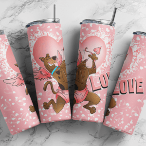 Scooby doo Cupid 20 oz tumbler download, digital design, Valentines Day Sublimation design, tumbler png, 20oz Skinny tumbler wrap | Digital File | Sublimation Design |PNG
