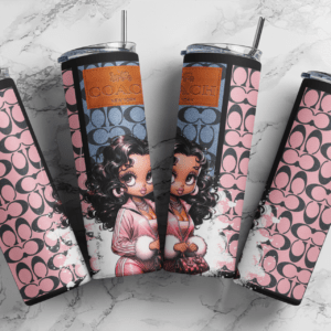 Coach Betty Boop 20oz Skinny Tumbler digital download sublimation Design |Sublimation Digital Download | PNG 20oz wrap