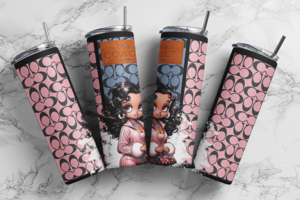 Coach Betty Boop 20oz Skinny Tumbler digital download sublimation Design |Sublimation Digital Download | PNG 20oz wrap