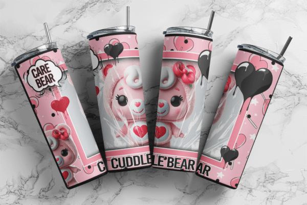 Care bear funko Pop Cuddle Bear 20oz Skinny Tumbler digital download sublimation Design | Sublimation Digital Download | PNG 20oz wrap