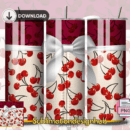 Cherry Coach designer 20oz Skinny tumbler wrap | Designer Digital File | Sublimation Design |PNG