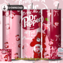 Dr.Pepper Care Bear 20oz Skinny tumbler wrap | Tumbler wrap | Digital File | Sublimation Design |PNG