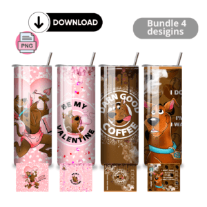 Scooby doo tumbler download, digital design, Sublimation design | Digital File | PNG, SET 4